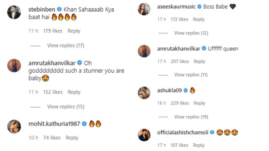 Comments on Hina Khan's post.&nbsp;
