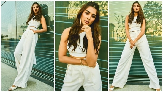 Pooja Hegde is a legit boss babe in an all-white look.&nbsp;