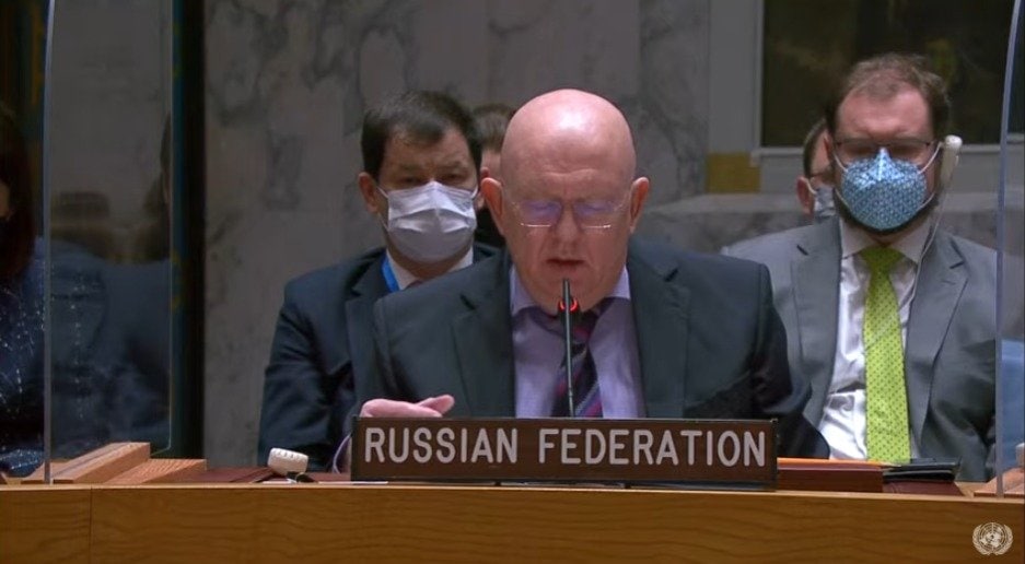Moscow’s UN Ambassador Vassily Nebenzia speaks at meeting of the UNSC. (ANI) Moscow’s UN Ambassador Vassily Nebenzia speaks at meeting of the UNSC. (ANI)