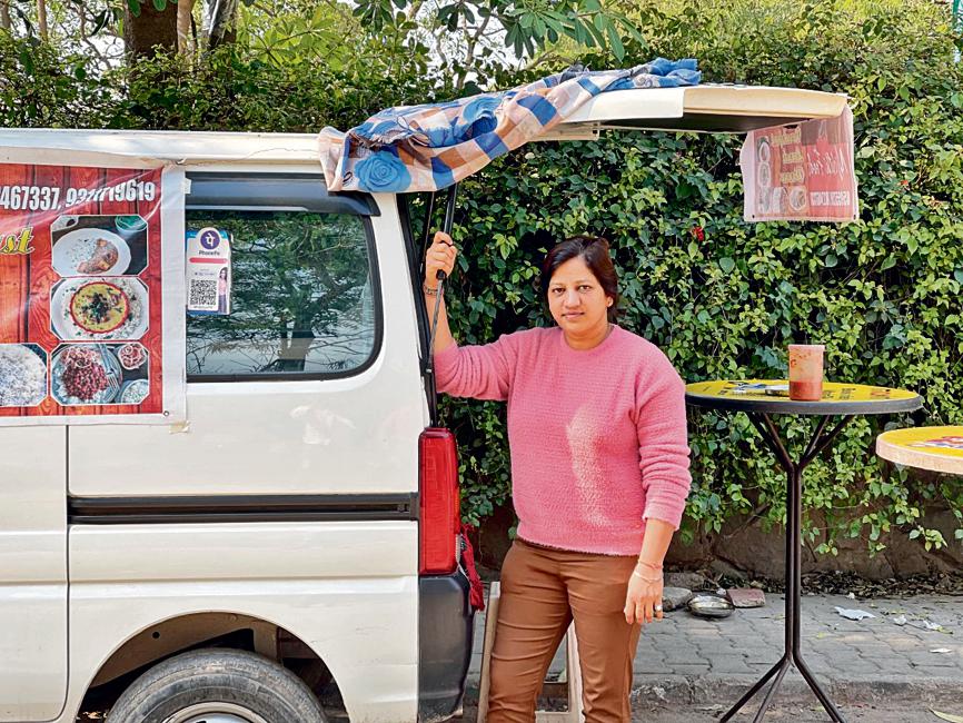 A Sector 7 dweller, former property dealer Dolly Sharma runs her business because she wants to be “independent”. A Sector 7 dweller, former property dealer Dolly Sharma runs her business because she wants to be “independent”.