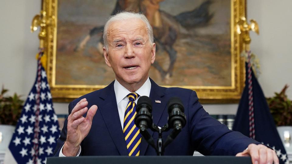 US President Joe Biden announces new actions against Russia for its war in Ukraine. (Reuters)