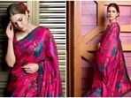 Kriti Sanon has kickstarted the promotions of Bachchhan Paandey which also stars Akshay Kumar. The actor has been flooding her Instagram handle with stunning photos of herself in traditional fits. In her latest post, the Bareilly Ki Barfi actor can be seen acing the retro fashion in a pink floral saree.(Instagram/@kritisanon) Kriti Sanon has kickstarted the promotions of Bachchhan Paandey which also stars Akshay Kumar. The actor has been flooding her Instagram handle with stunning photos of herself in traditional fits. In her latest post, the Bareilly Ki Barfi actor can be seen acing the retro fashion in a pink floral saree.(Instagram/@kritisanon)