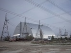 A general view shows a New Safe Confinement (NSC) structure over the old sarcophagus covering the damaged fourth reactor at the Chernobyl nuclear power plant, in Chernobyl, Ukraine. (REUTERS/Gleb Garanich/File Photo)