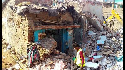 At the explosion site in Bhagalpur on March 4. (ANI) At the explosion site in Bhagalpur on March 4. (ANI)