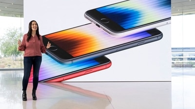 The new iPhone is Apple’s first update to the SE line since 2020. The model, which is available in black, white and red, will have a slightly higher price - $429, up from $399. It has 5G network support, a faster A15 processor and other features. (REUTERS)
