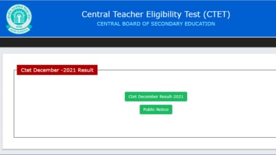 CTET December 2021 results: Candidates who appeared in the exam can know their results on the CBSE CTET's official website at ctet.nic.in. (ctet.nic.in)