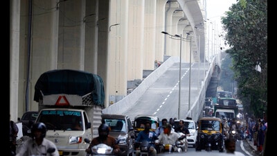 Having missed two earlier deadlines, the two-storeyed flyover at Nal stop, Karve road, will finally be opened to the public on Sunday, March 13. (Rahul Raut/HT PHOTO) Having missed two earlier deadlines, the two-storeyed flyover at Nal stop, Karve road, will finally be opened to the public on Sunday, March 13. (Rahul Raut/HT PHOTO)