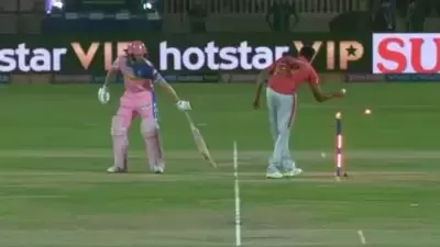 Ravichandran Ashwin ‘mankading’ Jos Buttler out during IPL 2019. (IPL) Ravichandran Ashwin ‘mankading’ Jos Buttler out during IPL 2019. (IPL)