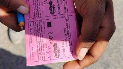 Panchkula residents complained that the parking fee was still being charged on Wednesday. (Aashu_Salotra/Twitter)