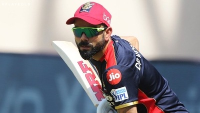 Virat Kohli during a training session for RCB. (Twitter/RCBTweets) Virat Kohli during a training session for RCB. (Twitter/RCBTweets)