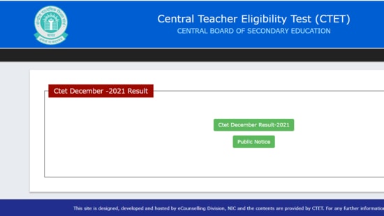 CBSE CTET December 2021 results Live updates: Result declared at ctet ...