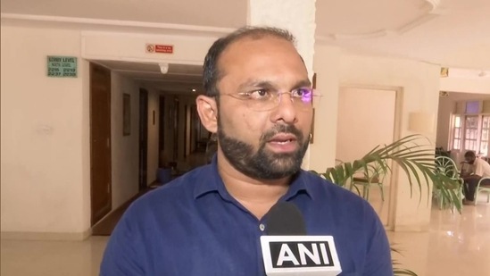 Goa Congress general secretary Sunil Kauthankar. (ANI Twitter)