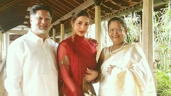 Malaika Arora with her parents.