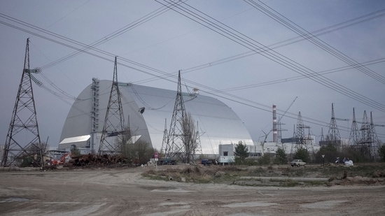 A general view shows a New Safe Confinement (NSC) structure over the old sarcophagus covering the damaged fourth reactor at the Chernobyl nuclear power plant, in Chernobyl, Ukraine. (REUTERS/Gleb Garanich/File Photo)