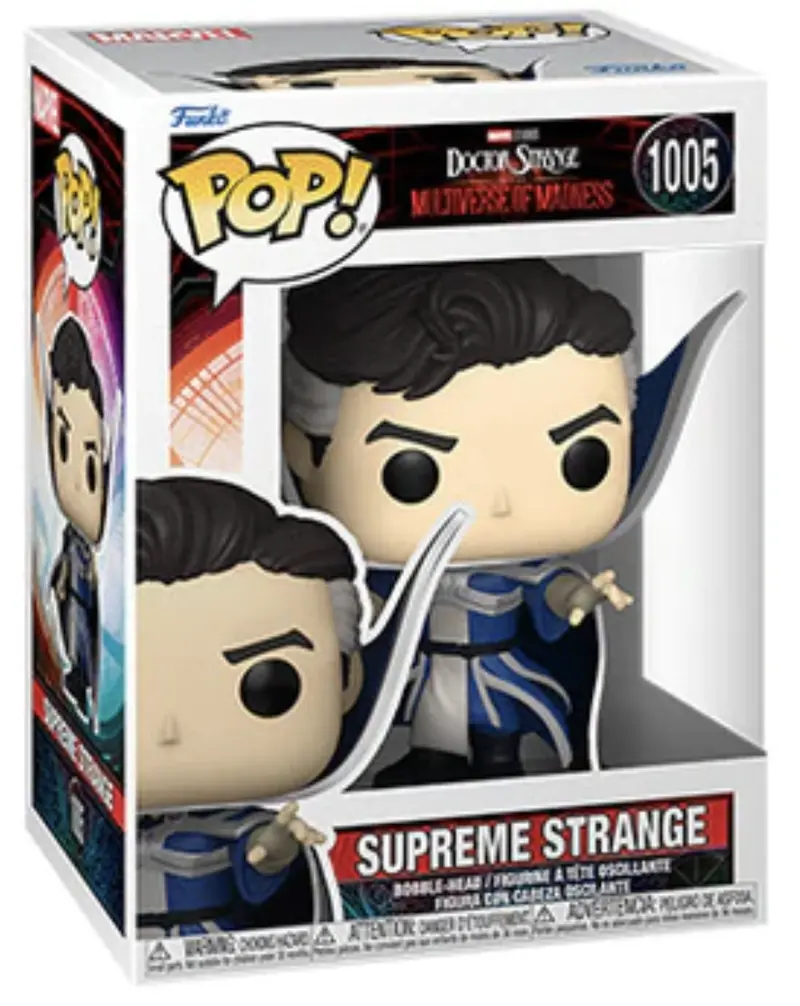 The Funko Pop toy named Supreme Strange spotted by fans.