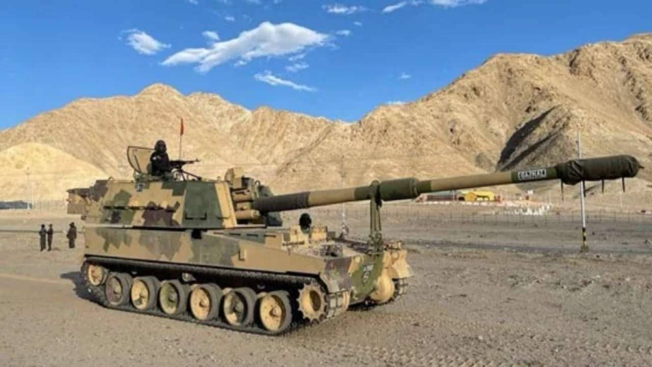 K9 Vajra 155 mm self-propelled howitzer is a joint venture between Korean Samsung and India's L&T. K9 Vajra 155 mm self-propelled howitzer is a joint venture between Korean Samsung and India's L&T.