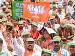Manipur is a critical northeastern state where the BJP was fighting to maintain its footprint. The saffron party had decided to go solo in all 60 constituencies of the state.(PTI)