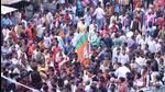 BJP supporters celebrate the party’s victory in Lakhimpur Kheri. (HT PHOTO) BJP supporters celebrate the party’s victory in Lakhimpur Kheri. (HT PHOTO)