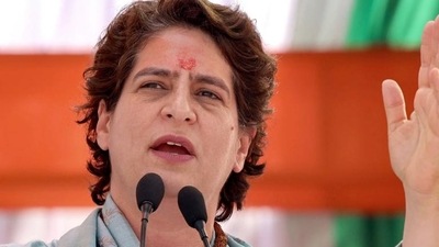 Congress general secretary Priyanka Gandhi Vadra had aggressively campaigned in UP. (ANI) (HT_PRINT)