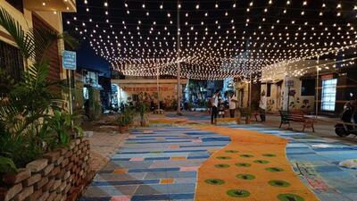 PMC, with the help of BRICK School of Architecture, has transformed a 7,000 square feet street space into a public space at Prem Nagar slums, Market Yard. (HT PHOTO)