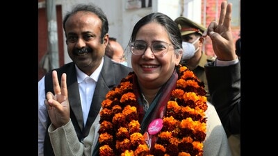 Congress candidate Sadaf Jafar finished fourth with just 29,01 votes. (HT FILE PHOTO)