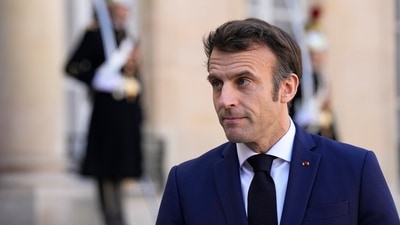 French President Emmanuel Macron will spearhead a crisis summit to answer Russian leader Vladimir Putin's disruption to decades of stability in Europe. (AP Photo/Michel Euler) French President Emmanuel Macron will spearhead a crisis summit to answer Russian leader Vladimir Putin's disruption to decades of stability in Europe. (AP Photo/Michel Euler)