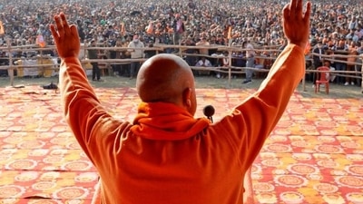 FILE PHOTO: Yogi Adityanath, Chief Minister of the northern state of Uttar Pradesh, addresses his party supporters during an election campaign rally.&nbsp; (REUTERS)