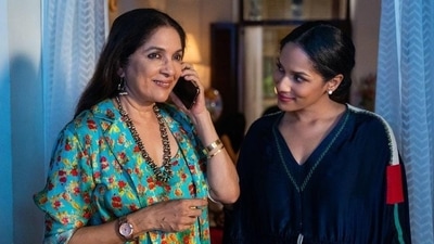 Masaba Gupta and Nina Gupta in a still from Masaba Masaba. Masaba Gupta and Nina Gupta in a still from Masaba Masaba.