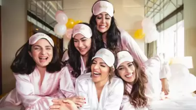 Shama Sikander with her friends at her bachelorette. Shama Sikander with her friends at her bachelorette.