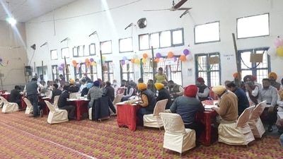 2022 Punjab Assembly election results: Counting of votes in Amritsar (HT)