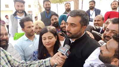 AAP’s Jagdeep ‘Goldy’ Kamboj said in his victory against a political heavyweight like SAD chief Sukhbir Badal, electors reposed faith in a call for a political change in Punjab. (HT Photo) AAP’s Jagdeep ‘Goldy’ Kamboj said in his victory against a political heavyweight like SAD chief Sukhbir Badal, electors reposed faith in a call for a political change in Punjab. (HT Photo)
