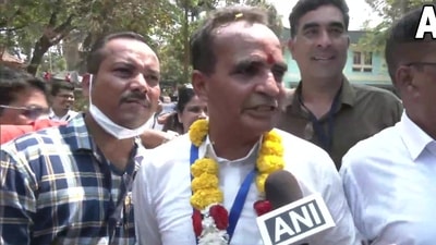 BJP leader Atanasio Monserrate speaks after winning Panaji seat in 2022 Goa Assembly election (ANI)