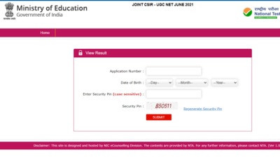 CSIR-UGC NET June 2021 result declared, Know how to check result