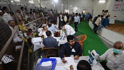 A counting centre in Uttar Pradesh. (AFP) A counting centre in Uttar Pradesh. (AFP)