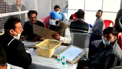 Counting for 403 assembly seats began at 8 am on Thursday across the state. Counting for 403 assembly seats began at 8 am on Thursday across the state.