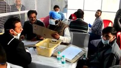 Delhi-based Aam Aadmi Party (AAP) is leading in 39 seats, with the SAD and the Congress ahead in five seats each, while the Bharatiya Janata Party and the Bahujan Samaj Party are leading in one seat each. (ANI PHOTO.) Delhi-based Aam Aadmi Party (AAP) is leading in 39 seats, with the SAD and the Congress ahead in five seats each, while the Bharatiya Janata Party and the Bahujan Samaj Party are leading in one seat each. (ANI PHOTO.)