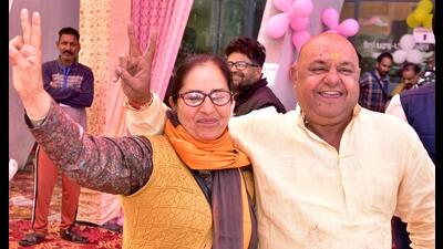 Gogi had left the Congress just before elections, accusing Ashu of destroying the party’s image in the district, and joined the Aam Aadmi Party (AAP). The move worked in Gogi’s favour as he breached Ashu’s bastion, riding on the AAP wave in the 2022 Punjab polls. (HT Photo) Gogi had left the Congress just before elections, accusing Ashu of destroying the party’s image in the district, and joined the Aam Aadmi Party (AAP). The move worked in Gogi’s favour as he breached Ashu’s bastion, riding on the AAP wave in the 2022 Punjab polls. (HT Photo)