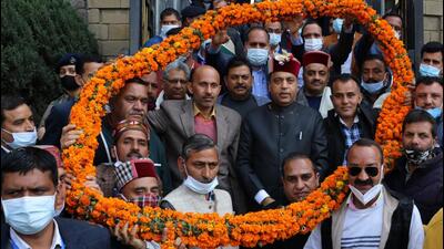 Himachal Pradesh chief minister Jai Ram Thakur in Shimla on Thursday. (Deepak Sansta/Hindustan Times) Himachal Pradesh chief minister Jai Ram Thakur in Shimla on Thursday. (Deepak Sansta/Hindustan Times)