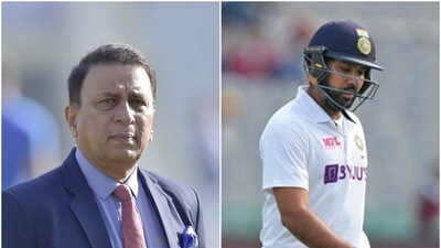 Gavaskar said that Rohit should pick when he plays the shot in Test matches (PTI/AP) Gavaskar said that Rohit should pick when he plays the shot in Test matches (PTI/AP)