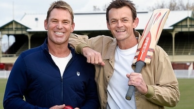 Shane Warne and Adam Gilchrist in 2017. (Getty) Shane Warne and Adam Gilchrist in 2017. (Getty)