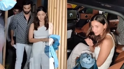 Ranbir Kapoor and Alia Bhatt spotted on Wednesday. Ranbir Kapoor and Alia Bhatt spotted on Wednesday. 