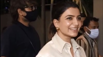 Samantha Ruth Prabhu spotted at Mumbai airport.&nbsp;