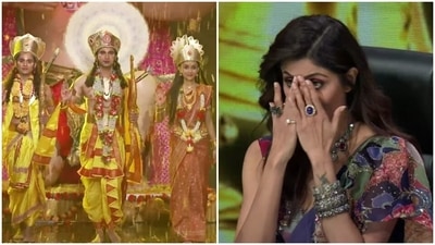 Shilpa Shetty gets teary-eyed upon watching a Ramayan-inspired performance on India's Got Talent. Shilpa Shetty gets teary-eyed upon watching a Ramayan-inspired performance on India's Got Talent.