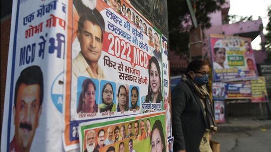 The announcement of the schedule for the civic polls was deferred amid a possible unification of the municipal corporations. (HT PHOTO) The announcement of the schedule for the civic polls was deferred amid a possible unification of the municipal corporations. (HT PHOTO)