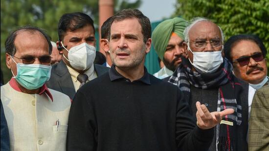 Rahul Gandhi said they will learn and keep working for the interests of India’s people. (PTI)