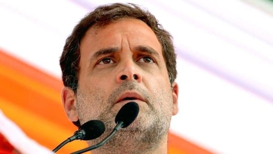 Senior Congress leader Rahul Gandhi at a rally for the UP polls. (ANI PHOTO)