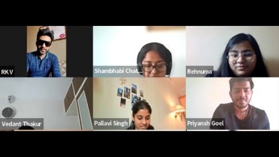 Rahul Vaidya during the virtual interaction with media students in Mumbai