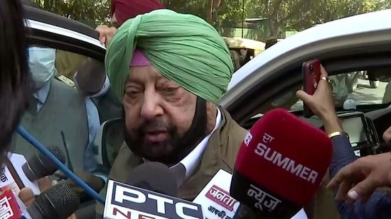 New Delhi, Mar 07 (ANI): Punjab Lok Congress (PLC) chief Captain (Retd.) Amarinder Singh speaks to the media over his meeting with Union Home Minister Amit Shah, in New Delhi. (ANI) New Delhi, Mar 07 (ANI): Punjab Lok Congress (PLC) chief Captain (Retd.) Amarinder Singh speaks to the media over his meeting with Union Home Minister Amit Shah, in New Delhi. (ANI)
