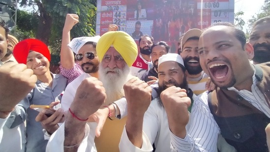 Punjab recorded an average voter turnout of 65.50 per cent on February 20 compared to over 77 per cent in 2017.(HT Photo/Keshav Singh)