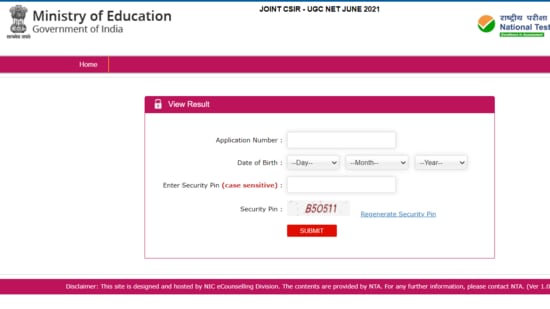 CSIR-UGC NET June 2021 result declared, Know how to check result ...